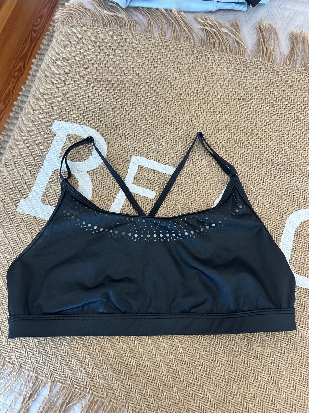 Victoria Secret Black Women's Bralette with cut out Detail size large